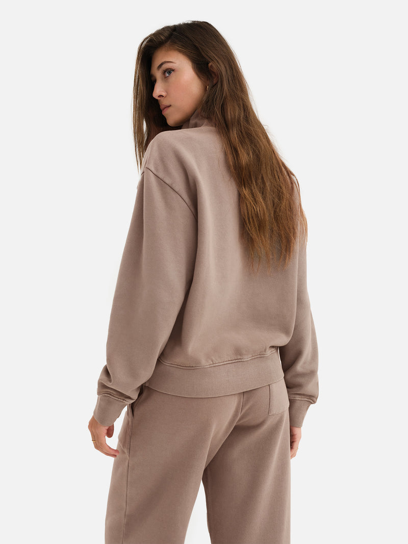 Organic Fleece Quarter Zip Sweatshirt