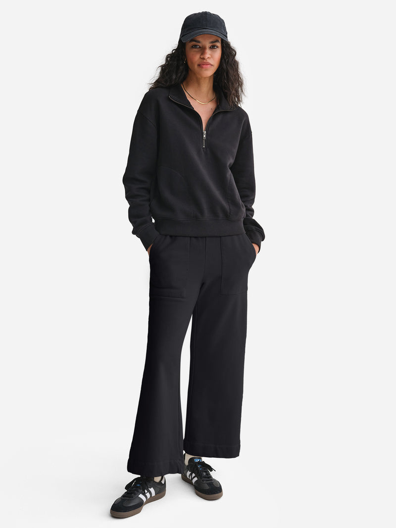 Organic Fleece Quarter Zip Sweatshirt