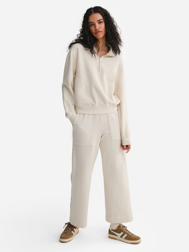 Organic Fleece Quarter Zip Sweatshirt