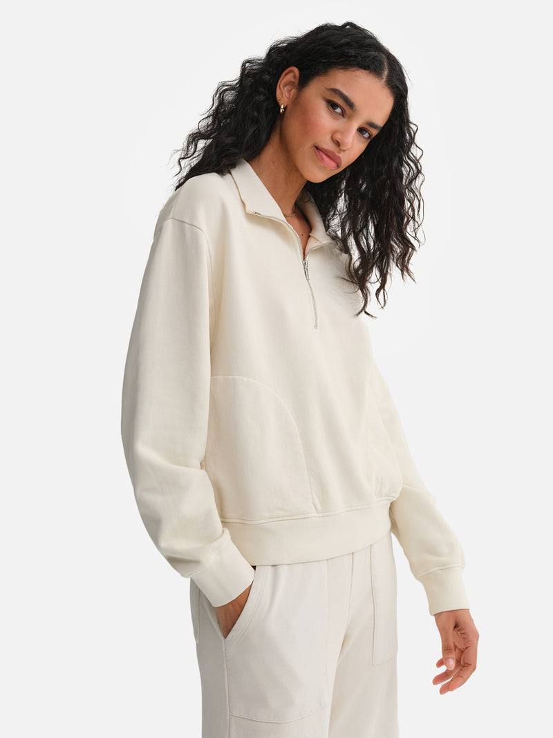 Organic Fleece Quarter Zip Sweatshirt