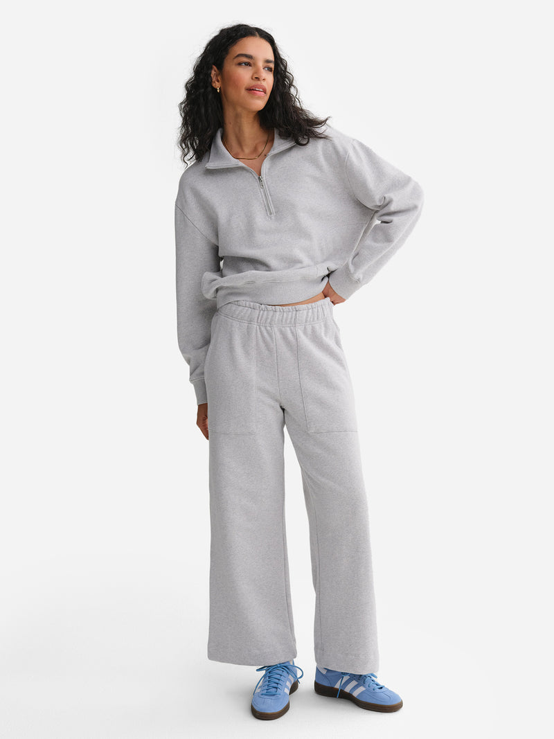 Organic Fleece Quarter Zip Sweatshirt